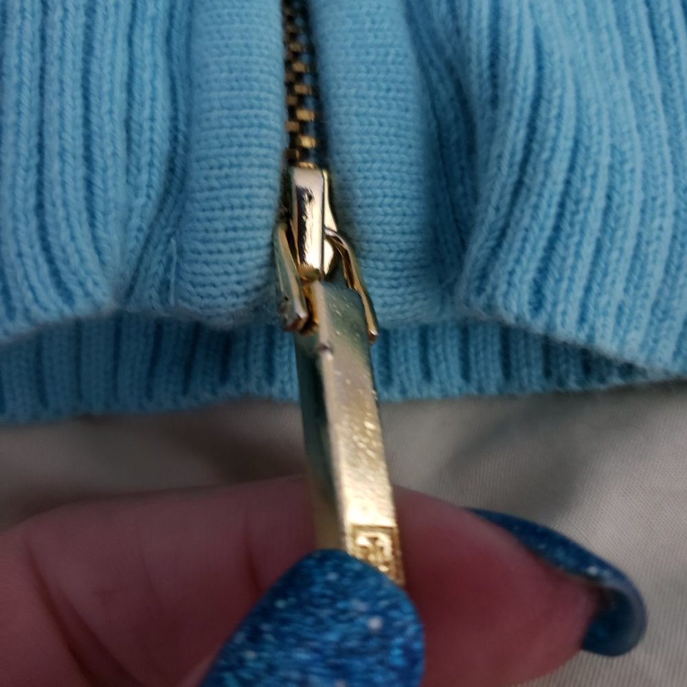 Lauren by Ralph Lauren Cable Knit L/S Hoodie Sweater Gold RL Logo - Picture 8 of 11